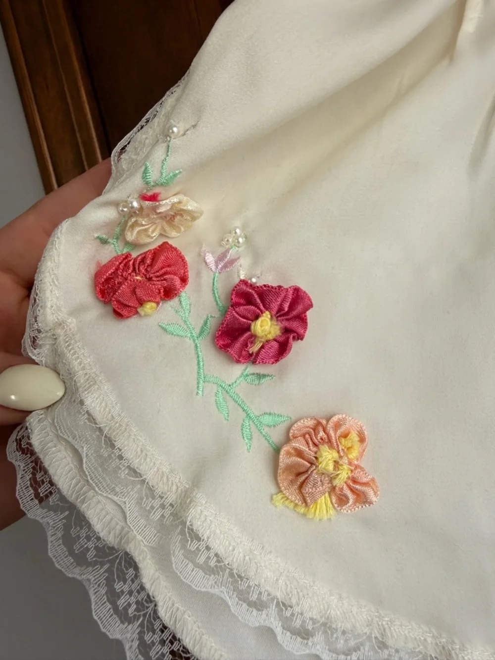 Anthropologie LyreBird Rosette Embellished Silky Dolphin Shorts 🌸